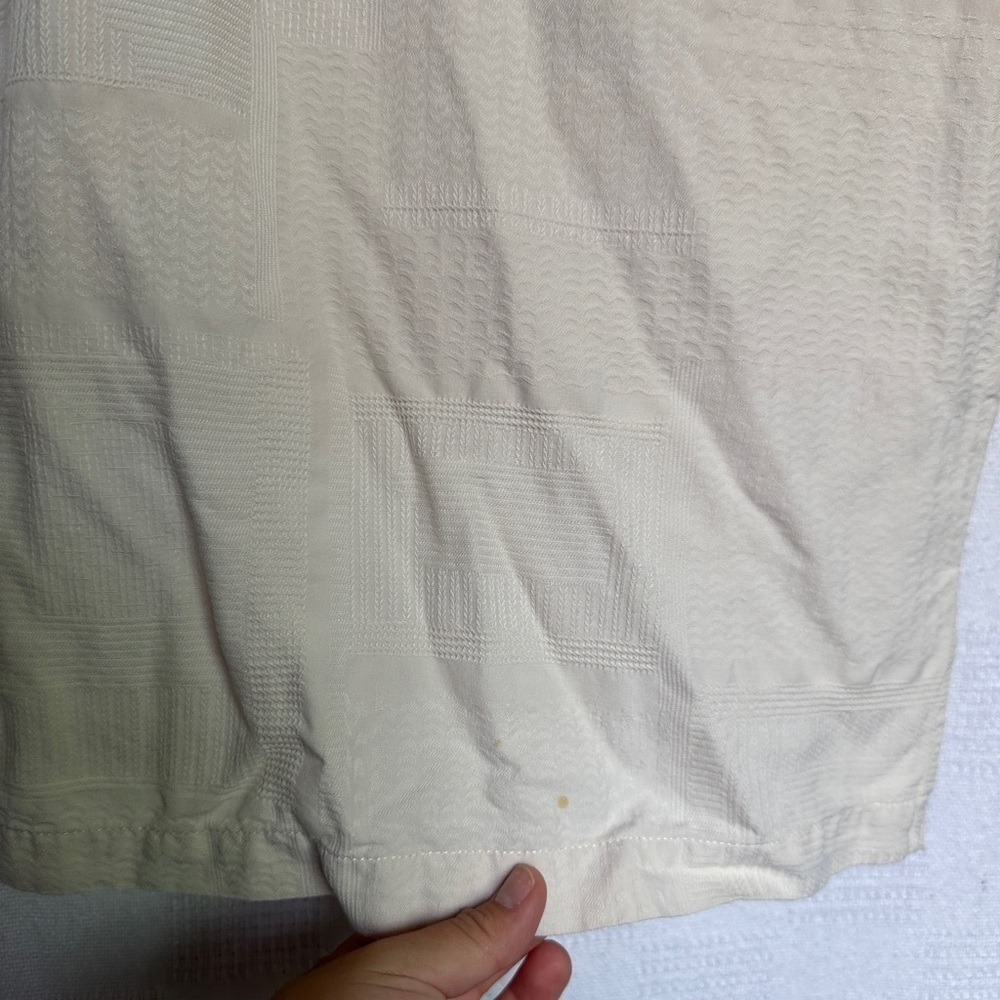 Tori Richard Cream Casual Silk Button Down Shirt - Picture 6 of 8
